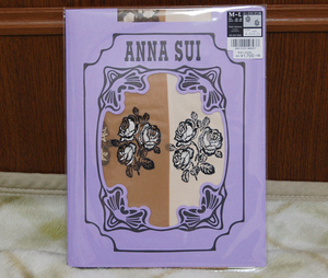 【新品】ANNA SUI★アナスイストッキングローズガーデン柄　ベージュ