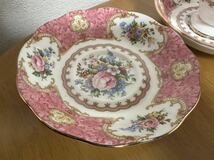 美品 ROYAL ALBERT ロイヤルアルバート レディーカーライル カップ＆ソーサー 2客セット ペア 花柄 ピンク_画像4