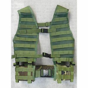 米軍「MOLLE LBV ベスト ＆ ユーティリティベルト・セット」ウッドランド・デッドストック/未使用・即決／米軍放出,アフガニスタン,イラクの画像1