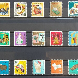 1956-1970 年賀切手 15年分の画像1