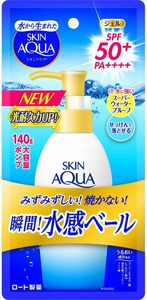スキンアクア (skin aqua) UV スーパー モイスチャージェル 大容量ポンプタイプ 日焼け止め 無香料 1個 (x 1)