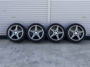 a94 中古 メルセデスベンツ Cクラス W205 AMG 純正 8.5J/7.5×18 PCD112 BRIDCESTONE 225/45 245/40タイヤアルミタイヤ4本