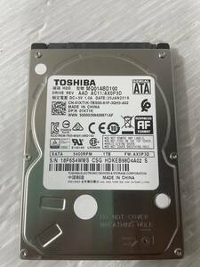 TOSHIBA　2487時間　 MQ01ABD100　2.5インチ 1000GB(1TB) 5400rpm 9mm厚　送料込み価格で安心。