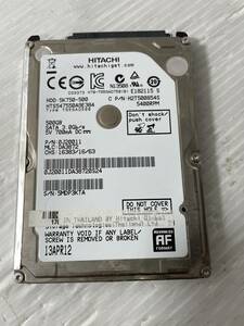 HTS547550A9E384　5063時間　2.5インチ 500GB 5400rpm 9mm厚　送料込み価格で安心。