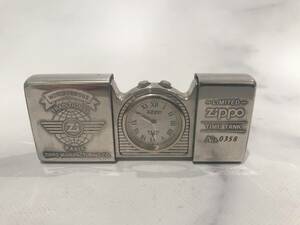 ZIPPO 時計 ジッポー 置時計 Zippo型の時計　ナンバー入り　動作未確認