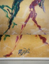 ＊幸寿「作品(踊るニンフ)」金紙に油彩　荒々しい筆致とマチエールが魅力です。東京国立近代美術館収蔵　秀作です。真作保証_画像4