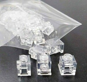 25個　1×1　ヘッドライト　LEGO　レゴ　未組み立て　未使用　パーツ　部品　透明　クリアパーツ