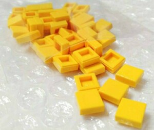 50個　1×1　黄色　タイル　LEGO　レゴ　未組み立て　未使用　パーツ　部品