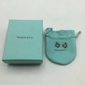 RR91● ピアス アクセサリー TIFFANY&Co. ティファニー オープンハート スタッドピアス AG925 シルバー 925 重量 約2.0ｇ 現状品 ● の画像1