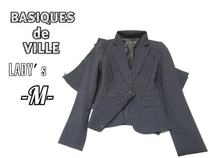 レディースM◇BASIQUES de VILLE◇オールシーズンスーツ 黒