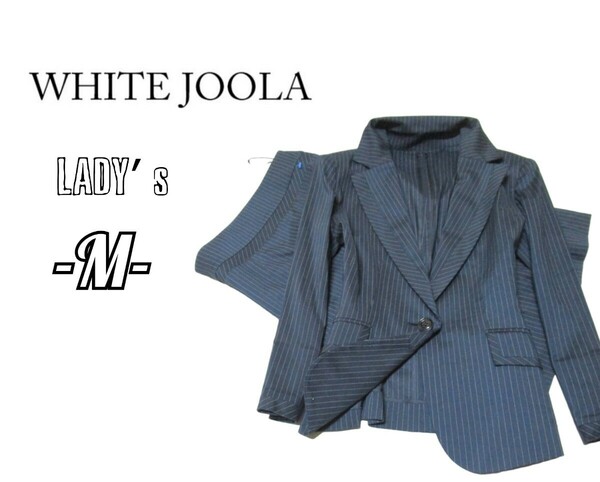 送料無料 レディースM◇WHITE JOOLA◇夏物スーツ navy