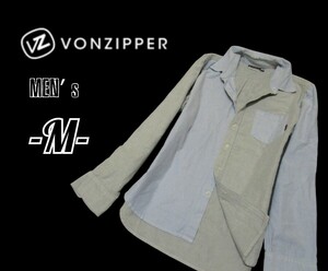 送料無料 メンズM◇VONZIPPER◇長袖シャツ