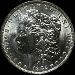 [本物保証] アメリカ　モルガンダラー銀貨　1882年　銀貨　古銭　外国コイン　1ドル銀貨