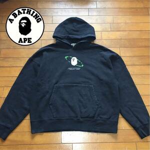 ★【 A BATHING APE 】★ ベビーウェイト プリントスエットフーディー★サイズM★ｉ-979