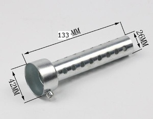 汎用 インナーサイレンサー バッフル チャンバー ロング シルバー 42mm