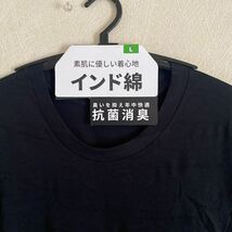 紳士 肌着 メンズ インナー 丸首 スリーブレス シャツ ノースリーブ 袖無し ランクール L 綿100% 抗菌消臭 ブラック_画像2