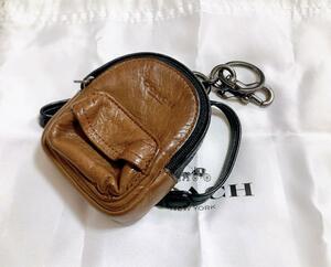  beautiful goods COACH Mini rucksack key holder leather bag type charm 