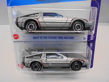 Hotwheels BTTF バックトゥザフューチャー タイムマシーン 2台セット ミニカー ホットウィール デロリアン_画像2