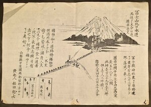 富士山北口本道 刷物 道路修善 明治 富士講 和本 古文書