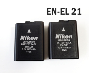 Nikon 純正品 EN-EL21 2個セット Li-ion バッテリー　ニコン