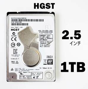 390時間 HGST 1TB 2.5インチHDD HTS541010A7E630 Serial ATA 600 正常品 #5YVRK
