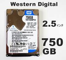1875時間 WD Blue 750GB 2.5インチ HDD WD7500BPVX-16JC3T0 Serial ATA 600 正常品 Western Digital　#UZYF9_画像1