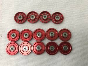 **[USED] TAMIYA Tamiya Mini 4WD light weight 13. all aluminium bearing roller red set Mini 4WD tuning mailing stamp price 84 jpy 