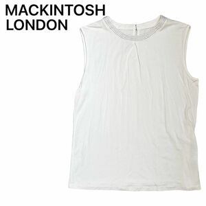 日本製　MACKINTOSHLONDON マッキントッシュ　ロンドン　 ノースリーブ カットソー 白 ホワイト 40 L