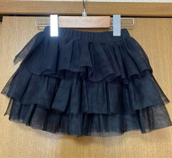 スカート 黒 ミニスカート120cm女の子子供服
