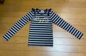 130cm長袖Tシャツ ボーダー カットソー