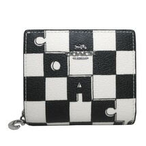 コーチ 二つ折り財布(小銭入れあり) COACH スナップ ウォレット・チェッカーボード PVC プリント CT217 SVA16 アウトレット レディース _画像1