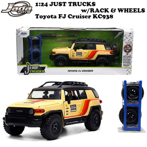 JADATOYS 1:24 JUST TRUCKS w/RACK & WHEELS Toyota FJ Cruiser ミニカー