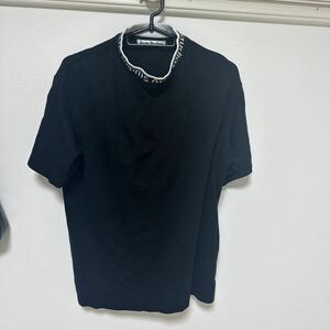 Acne studious モックネック　ブラック Tシャツ 半袖Tシャツ　 人気のXS 正規品（M相当）名作