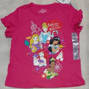 Tシャツ　ディズニー　プリンセス　ラプンツェル　ジャスミン　アリエル　白雪姫 半袖Tシャツ