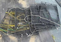 8セット　手軽に捕れる カニカゴ 「角型」 魚網　サイズ:長さ60×巾45×高さ21cm ■網目サイズ:約1.5cm角_画像5
