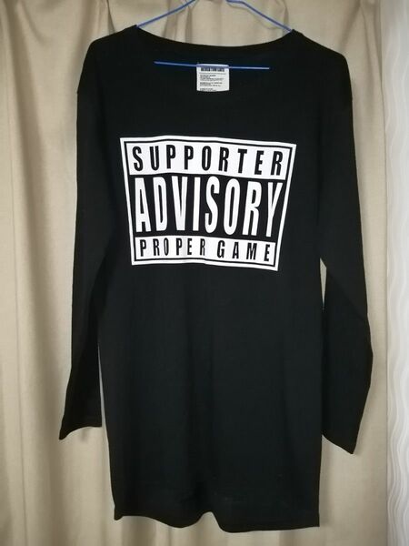 Tシャツ 長袖Tシャツ ロンT カットソー トップス 黒 ブラック SUPPORTER ADVISORY PROPER GAME 