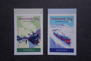 外国切手：ノルウェー切手 「ドブレ鉄道」2種完 未使用