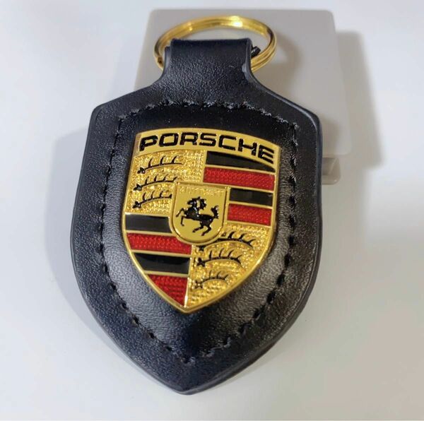 ポルシェ　キーホルダー　PORSCHE ポルシェ クレストキーホルダー　 PORSCHE ブラック　