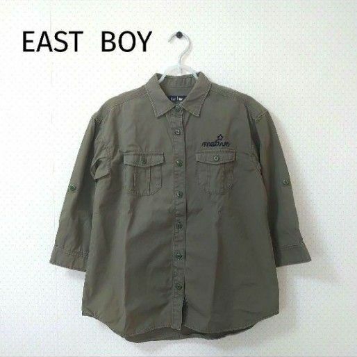 EAST BOY　イーストボーイ　コットン　アーミーシャツ　ブラウス　七分袖