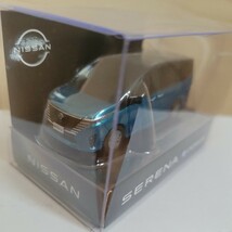 未開封 日産 新型セレナ e-POWER ミニカー プルバックカー SERENA e-POWER 非売品 ターコイズブルー×ブラック2トーン_画像3
