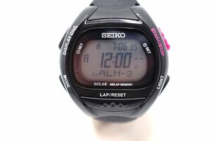 SEIKO　スーパーランナーズ　ソーラー　S680-00A0　時計　稼働　セイコー　ブラック