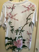 百花繚乱　Tシャツ　半袖　刺繍　和柄　花　メンズ　L_画像1