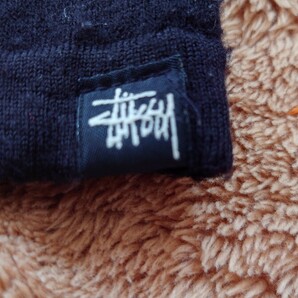 STUSSY ステューシー ウールボーダーセーター 黒×赤グリーンライン XLサイズ 長袖 クルーネックの画像4