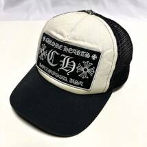 超希少◇Chrome Hearts クロムハーツ トラックキャップ CHパッチ メッシュ ブラック ホワイト _画像1