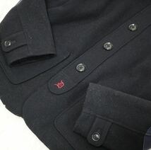 美品★ザダファーオブセントジョージ DUFFER of ST.GEORGE LONDON ステンカラーコート ジャケット ロゴ ワンポイント エルボーパッチ 黒系_画像4