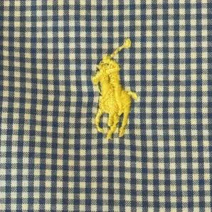 ラルフローレン ボタンダウン チェック 長袖 S 青 BDシャツ ポニー刺繍 BDシャツ CUSTOM FIT ブルーの画像8