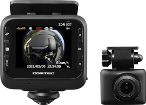 コムテック 車用 ドライブレコーダー 360度全方位+リヤカメラ搭載 ZDR037 800万画素360°カメラ全方位録画 STARVIS搭載リヤカメラ 後続車