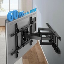 テレビ壁掛け金具 37~75インチ対応 フルモーション式 耐荷重60kg tv壁掛け金具 かべかけ金具 テレビアーム ウォールマウント _画像3