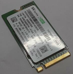 中古 / SK Hynix製PCIe Gen3.0×4 NVMe SSD / M.2 2242 / 256GB / HFM256GDHTNI-87A0B / 使用時間736h