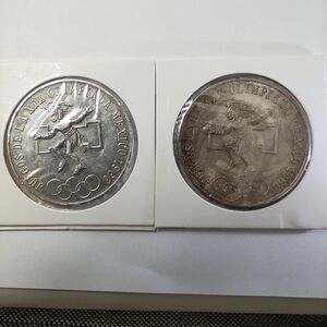 メキシコオリンピック記念２５ペソ銀貨２枚組